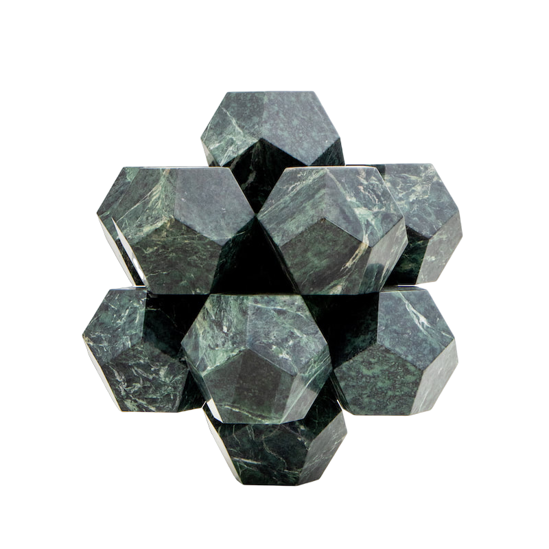 DODECAHEDRON GREEN MARBLE