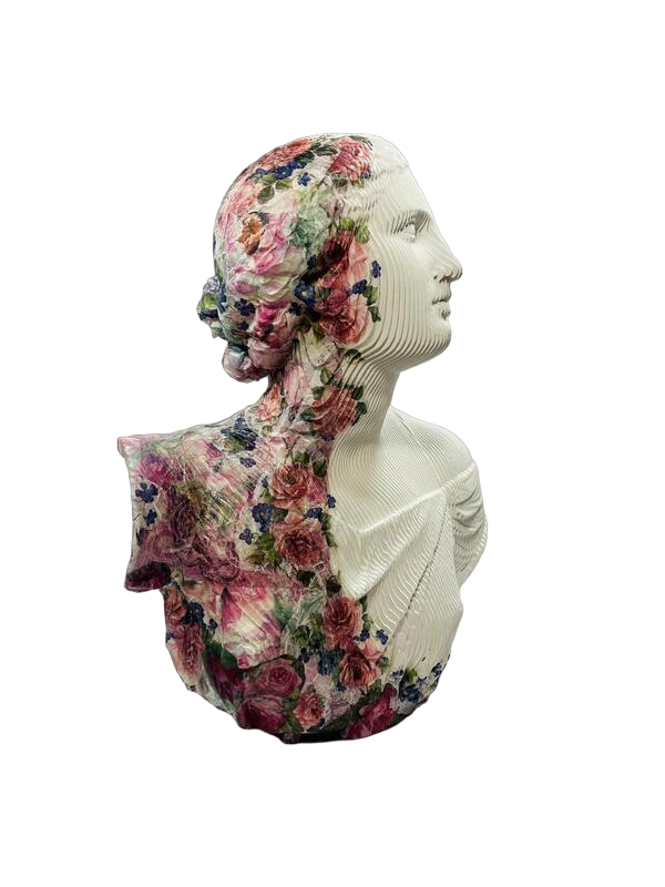 BUST WITH FLOWERS
