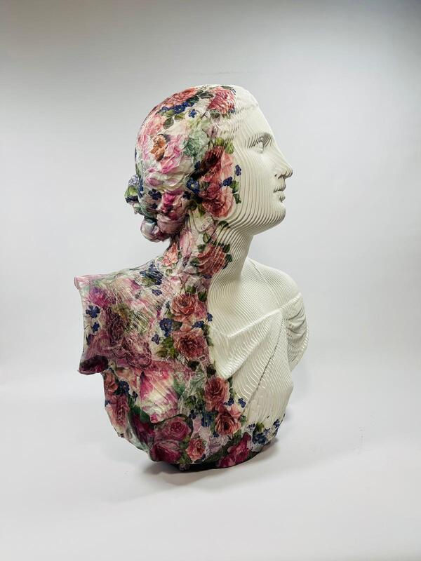 BUST WITH FLOWERS